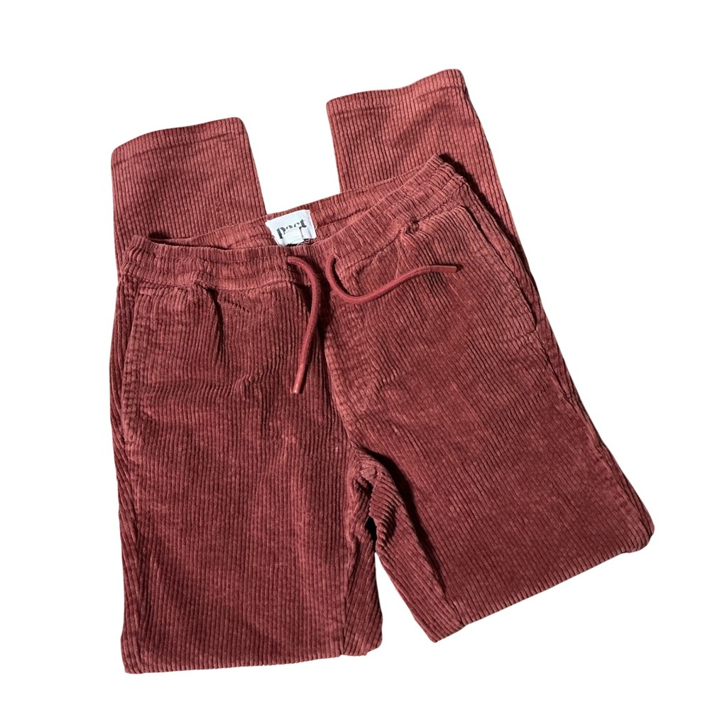 Pact Organic Cotton Corduroy Drawstring Pant Women S Rust Terracotta Sustainable
